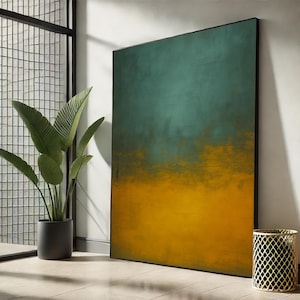 マーク・ロスコの燃えるようなオレンジと黒の抽象画キャンバス｜ロスコ