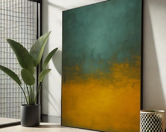 マーク・ロスコの燃えるようなオレンジと黒の抽象画キャンバス｜ロスコ