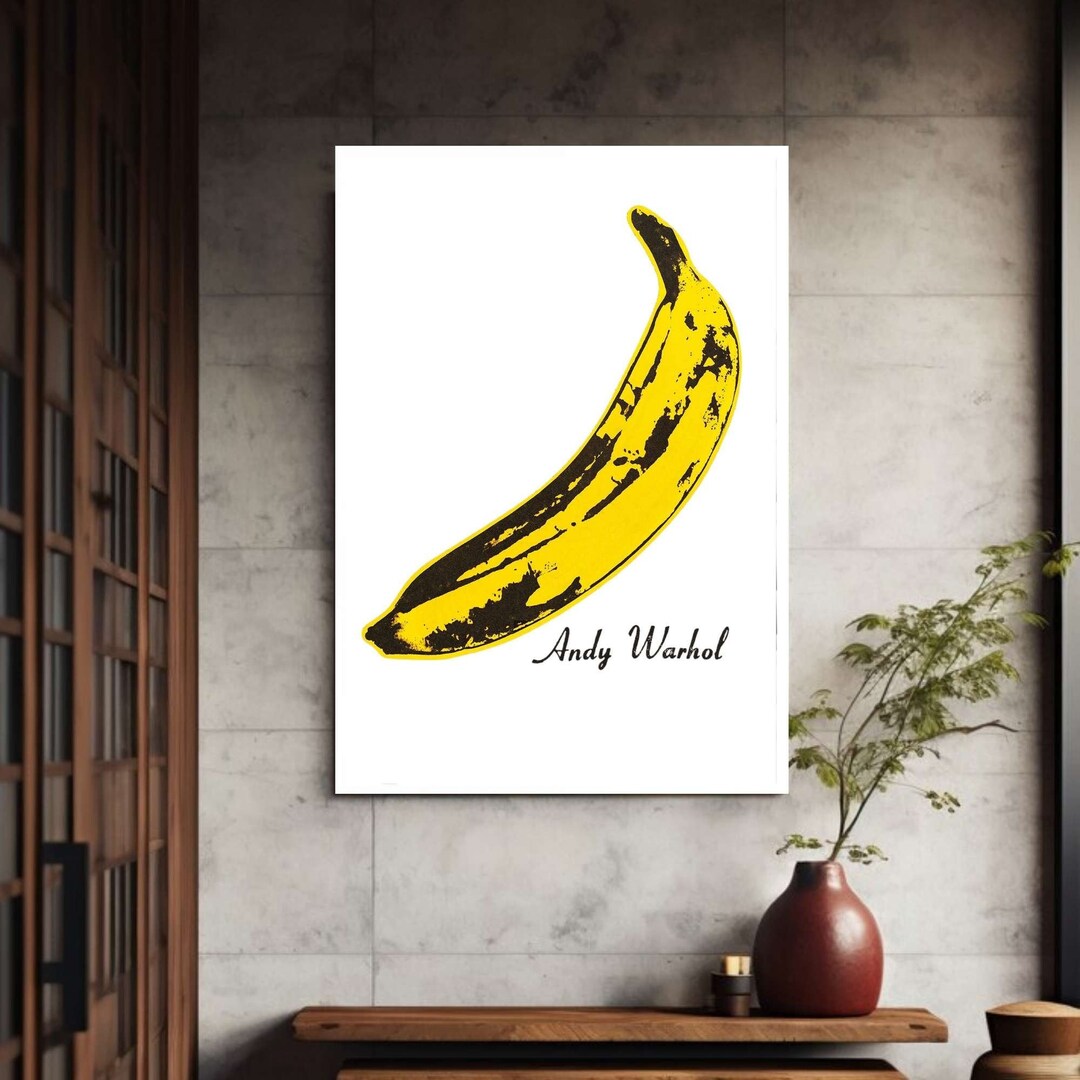 Andy Warhol Banana Pop Art Canvas Wall Art Print Ready to Hang - Etsy