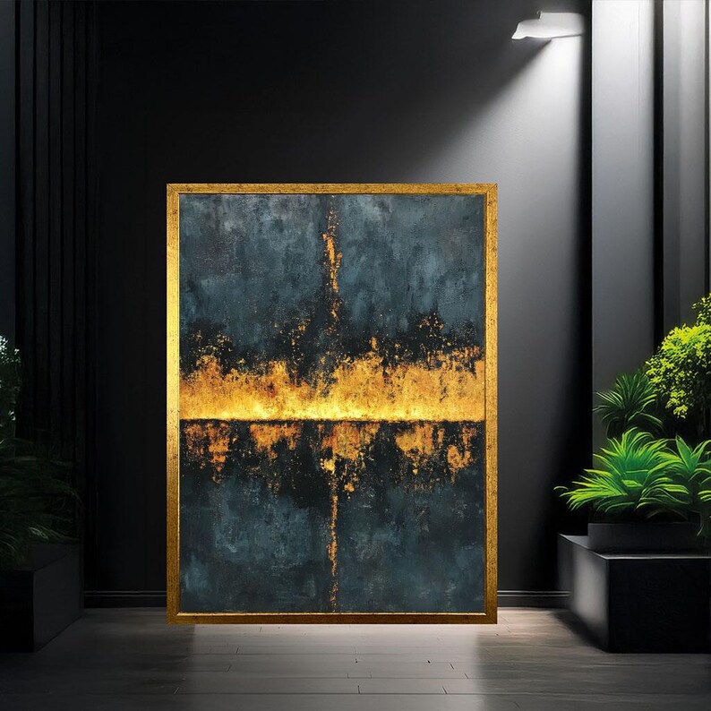 Black and Gold Abstract Canvas Art – Rothko Style Print - Etsy