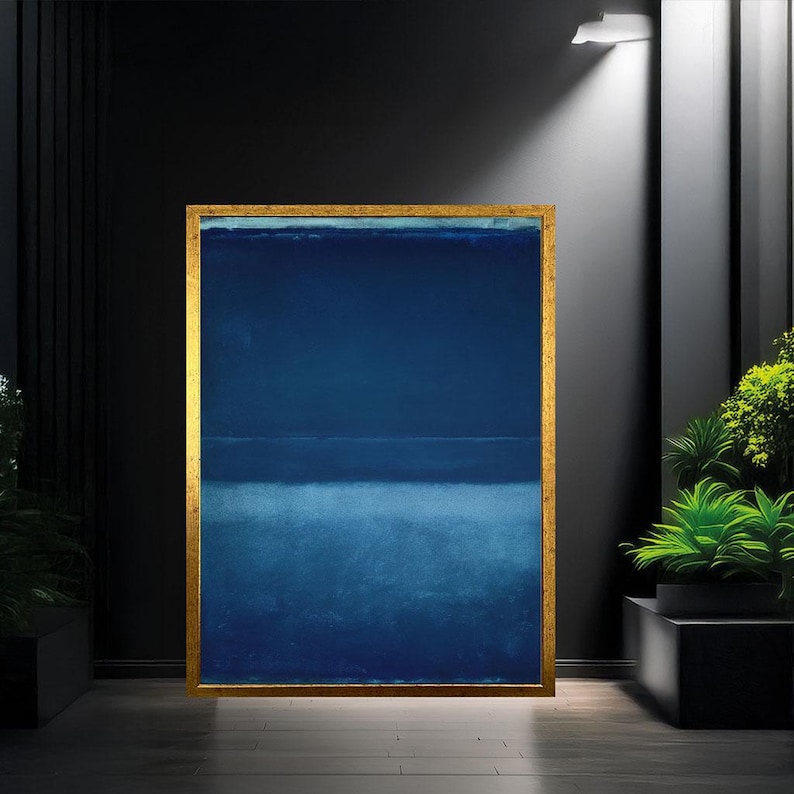 Mark Rothko Deep Patina Blue Transformative Teal Canvas Ocean Serenity ...