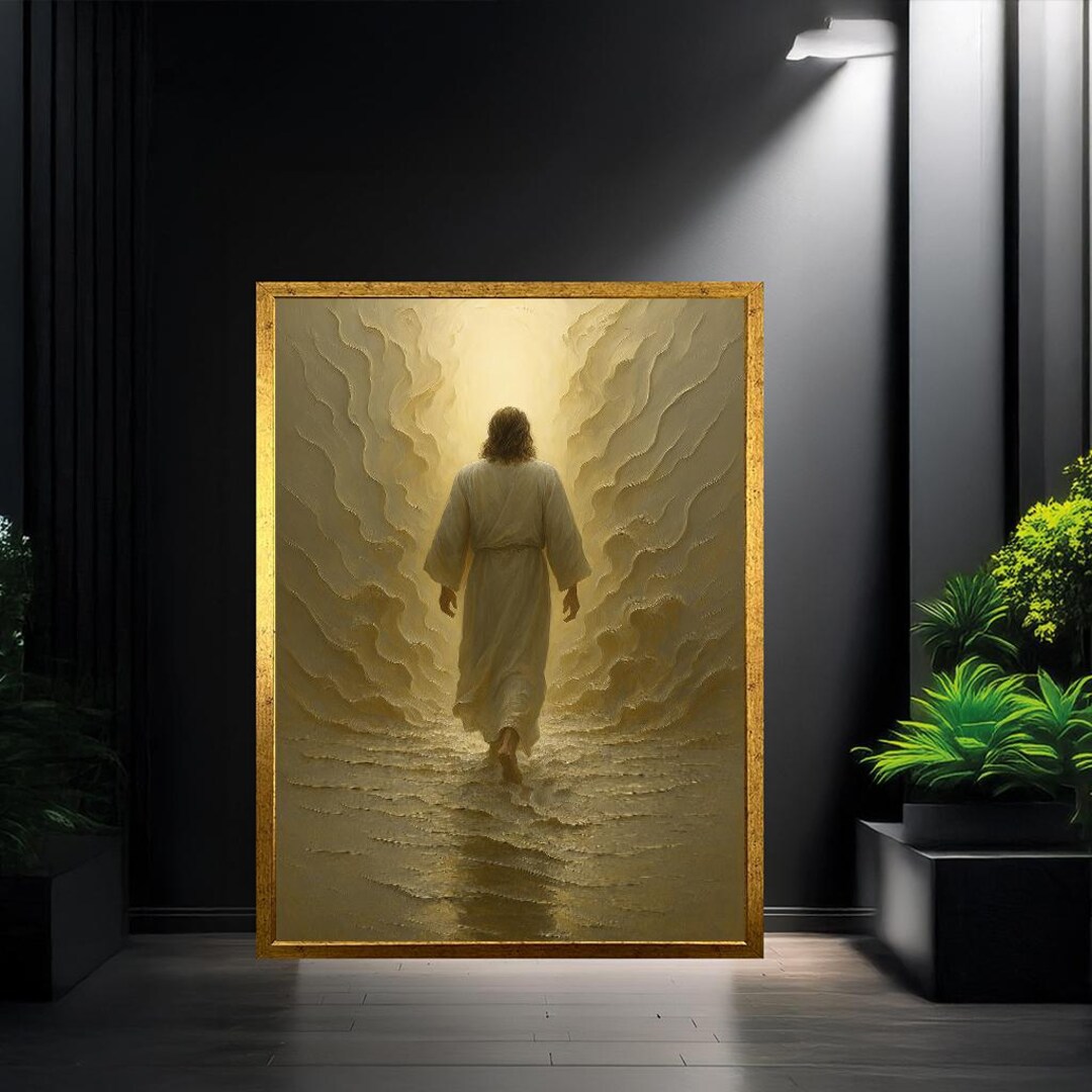 Jesus Light Path Canvas, Christian Spiritual Wall Art - Etsy