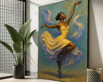 Ballerina Canvas Print: Elegant Dancer, Modern Wall Art
