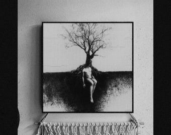 Surreal Wall Art Canvas Print, Dark Aesthetic Wall Decor