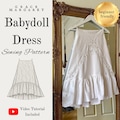 Babydoll Dress PDF Digital Sewing Pattern with Two Length and Two Strap Options // UK Sizes 6-18 // Instant Download with Video Tutorial