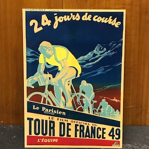Cyclisme, Tour de France, plaques métalliques imprimées, vélos, art mural, homme des cavernes, décoration d'intérieur, vintage rétro, impression, cadeau pour la fête des pères