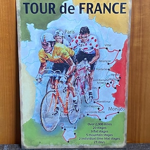 Cyclisme, vélos, Tour de France, plaques métalliques imprimées, art mural, homme des cavernes, décoration d'intérieur, vintage rétro, impression, bar, Tiki, plaque, garage, remise