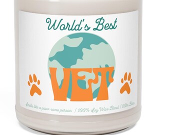 Regalo veterinario, el mejor regalo veterinario del mundo, vela veterinaria, regalo veterinario para graduados de la facultad de veterinaria, vela
