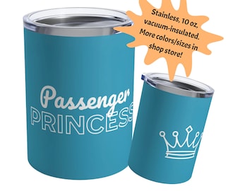 Vaso de princesa pasajera, taza de café de princesa pasajera, regalo de princesa pasajera para vaso de café de princesa pasajera