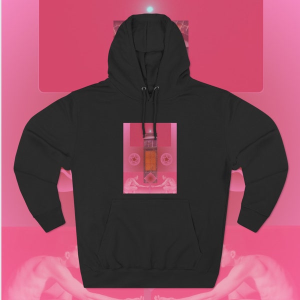 Mystic Pink Collage Three-Panel Fleece Hoodie