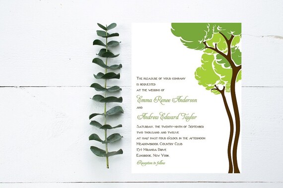 Woodsy Wedding Invitations Outdoor wedding | Etsy