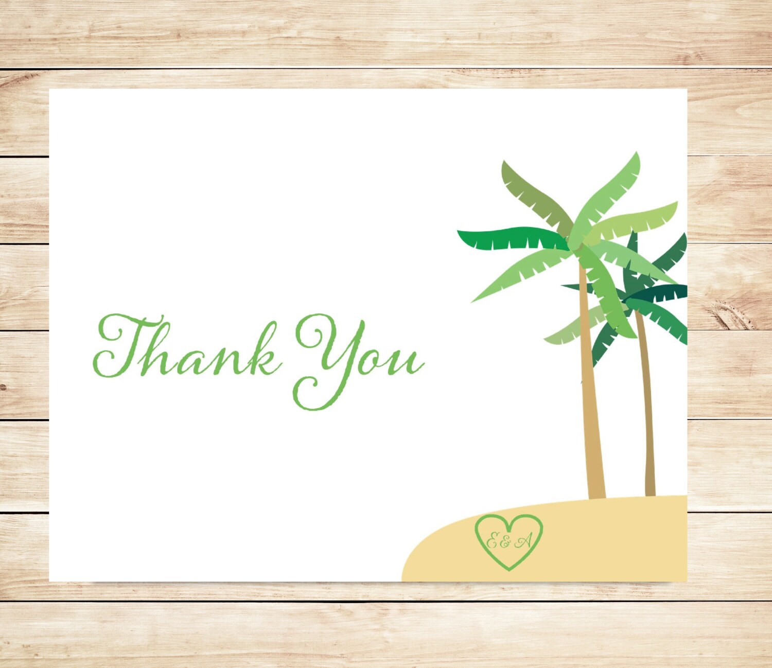 Palm Tree Thank You Cards Palm Tree Stationery Etsy