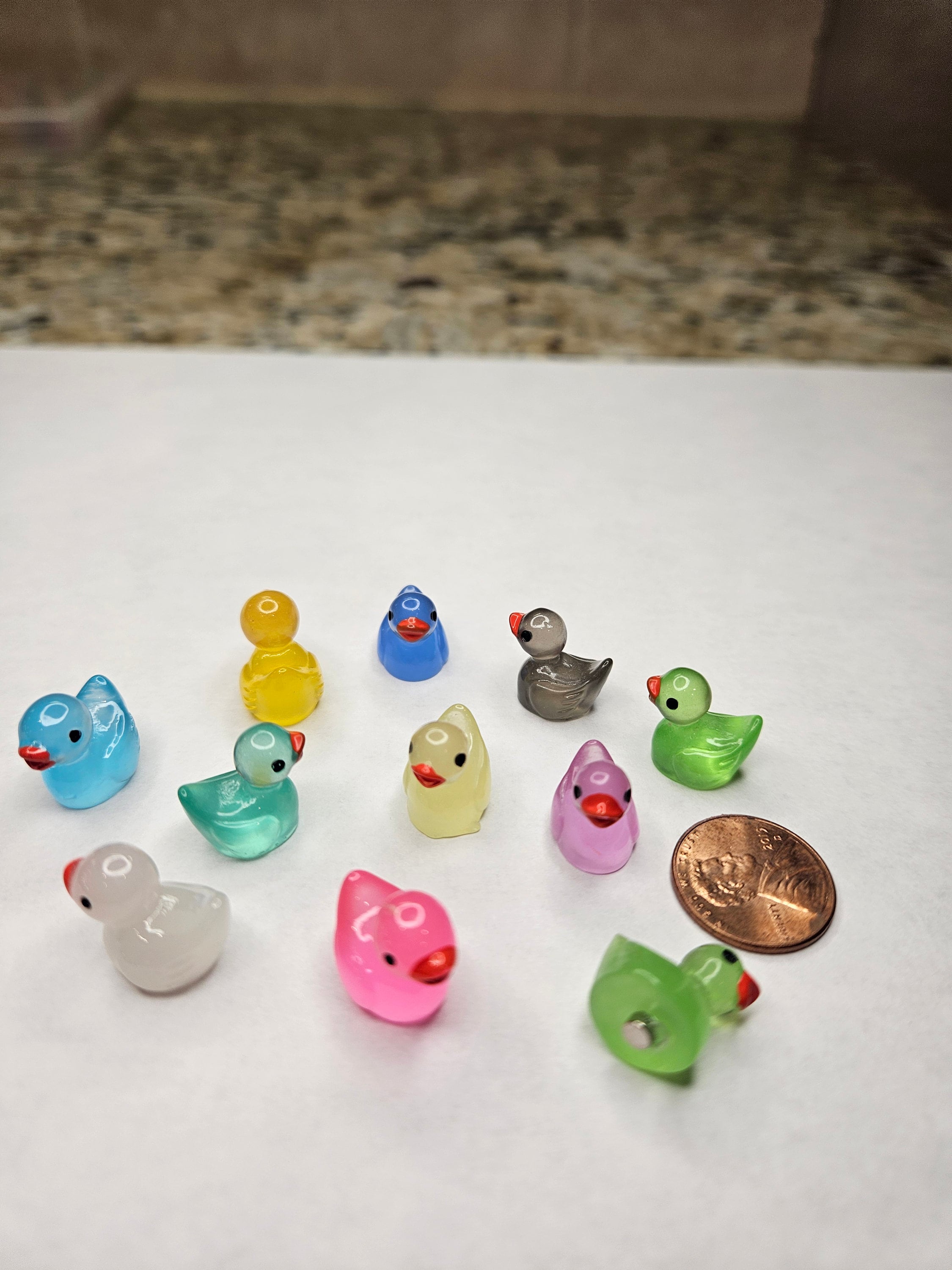 200 Mini-Enten Aus Kunstharz – Leuchten Im Dunkeln, Wasserdicht, 1,6 X 1,8 Cm, Für