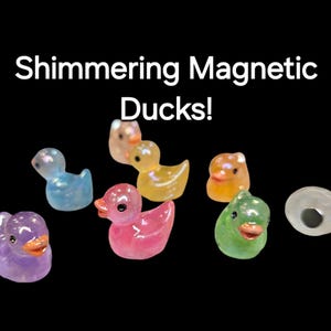 Ducks for Cruising Mini Ducks for Jeep Magnetic Mini Shimmering Duck for Hiding on Cruise Party Favor for Duck Duck Jeep Glitter Lovers Cute