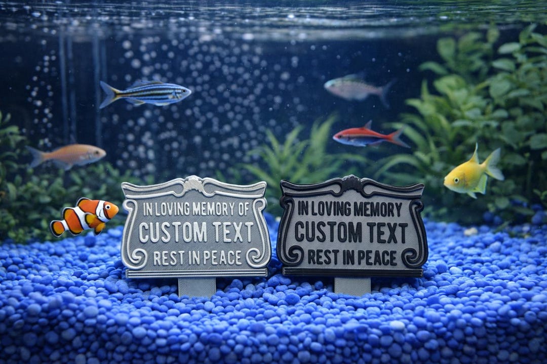 Personalized Fish Memorial or Fish Gravestone Aquarium Headstone - Etsy