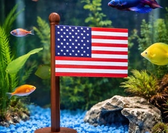 Amerikanische Flagge Aquarium Dekor Aquarium Dekorationen Aquarium Zubehör Aquarium Zubehör 4. Juli Dekor Gedenktag Dekor Aquarium
