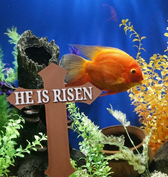 Cross for Aquarium Easter Sign He is Risen Aquarium Decor Fish Tank  Decorations Fish Tank Accessories Aquarium Accessories Jesus Cross - Etsy