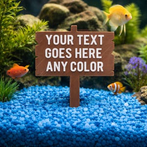 Plaque d'aquarium personnalisée : décoration d'aquarium imprimée en 3D