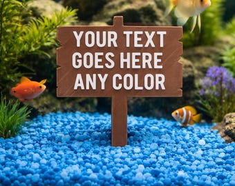Custom Aquarium Schild: 3D Gedrucktes Aquarium Dekor