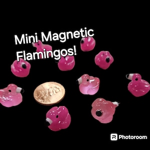 Flamingo Magnete zum Verstecken auf Cruise Decor Gastgeschenke für Flamingo-Liebhaber Miniatur Flamingos Leuchtende Flamingos