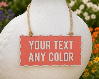 Porch Goose Sign Custom Name Plate or Text Personalized Porch Goose Accessory Goose Necklace