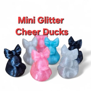 Cheer Ducks with Bows GLITTER Bedazled Ducks