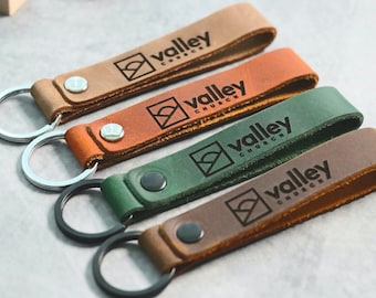 Corporate Gifts for Employees, Personalized Keychain, Leather Keychain, Keychain Teacher, Keychain for Keys, Party Favors for Adults Bulk
