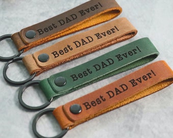 Personalized Dad Keychain, New Dad Gift, Engraved Dad Keychain, Fathers Day Keychain, First Fathers Day