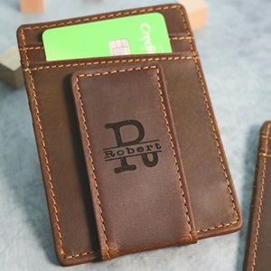 CARRYALL MAGNETIC Front Pocket Wallet•Money Clip Wallet•Personalized Wallet•Monogrammed Money Clip•Slim Minimalistic Wallet•Graduation Gift
