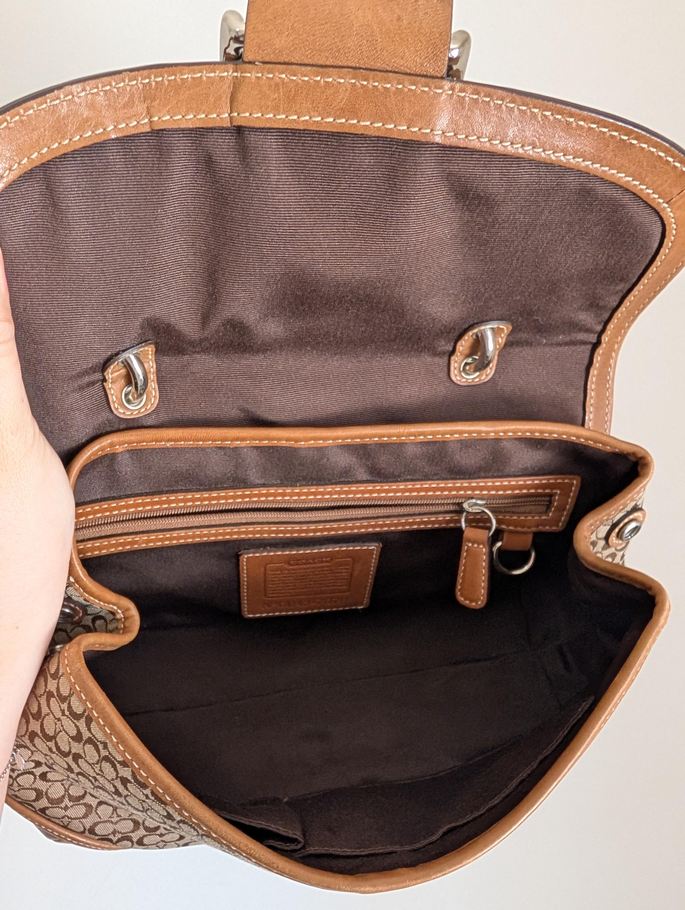 Coach Signature Sufflette Leather Handbag - Etsy