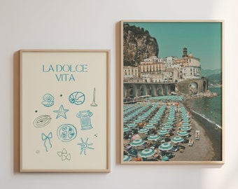 Amalfi Coast Print Set: Italian Summer Mediterranean Wall Art (Digital Download)