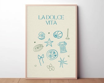 La Dolce Vita Art Print: Italian Summer Coastal Decor (Digital Download)