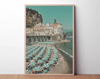 Amalfi Coast Beach Print: Italian Coastal Wall Art (Digital Download)