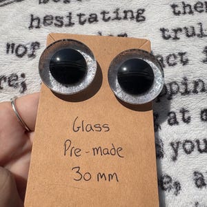 White Hand Painted Safety Eyes for Crochet Amigurumi Plushies