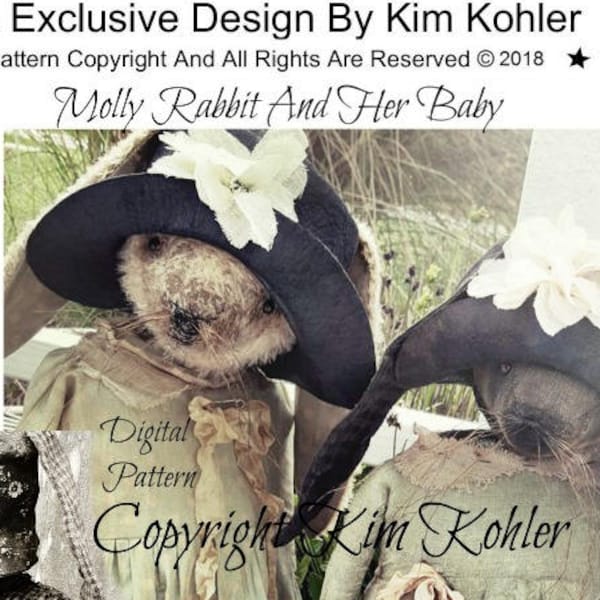 Primitive Rabbit Patterns - Etsy