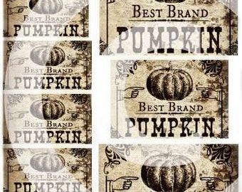 Pantry Vintage Can label Pumpkin Print INSTANT DOWNLOAD Vegatable Labels Tag Primitive Kitchen Ephemera Digital Image JPG Kim Kohler