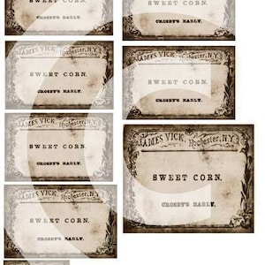 Pantry Vintage Can Label Sweet Corn Print INSTANT DOWNLOAD Vegatable ...