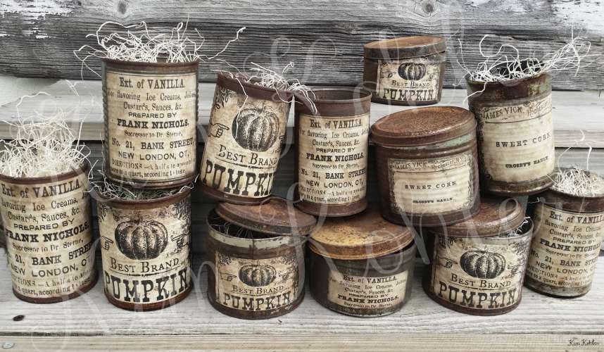Pantry Vintage Cans Photo Print INSTANT DOWNLOAD Can Photography Primitive Kitchen Art Ephemera Digital Image JPG Kim Kohler