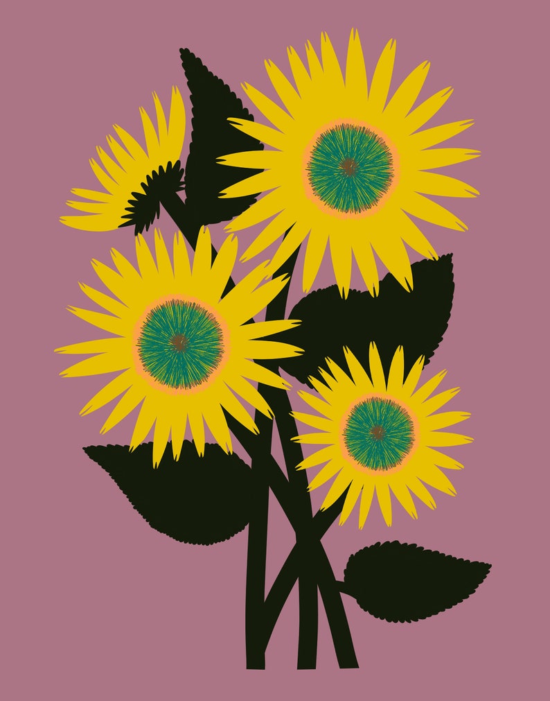 Sunflowers 11 x 14 image 3