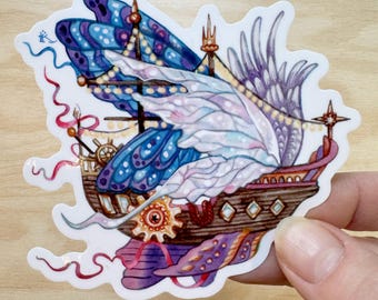 Fairy Airship Vinyl Sticker