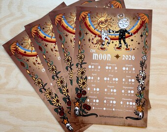 Lunar Calendar 2026, Gold Foil Embellished