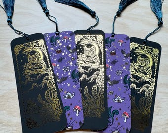 Marcapáginas de búho de cuento de hadas