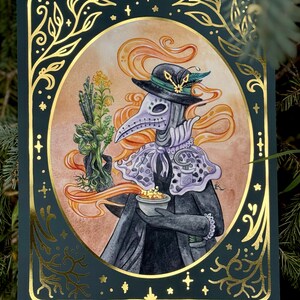 The Plague Doctor, Limited Edition, gold foil print 11&quot; x 14&quot;