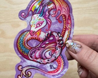 Abelone Dragon holographic vinyl sticker