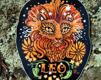 Leo Sticker Zodiac Design