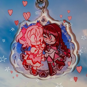 Madoka Magica 3in Acrylic Charm: Goddess Madoka and Devil Homura