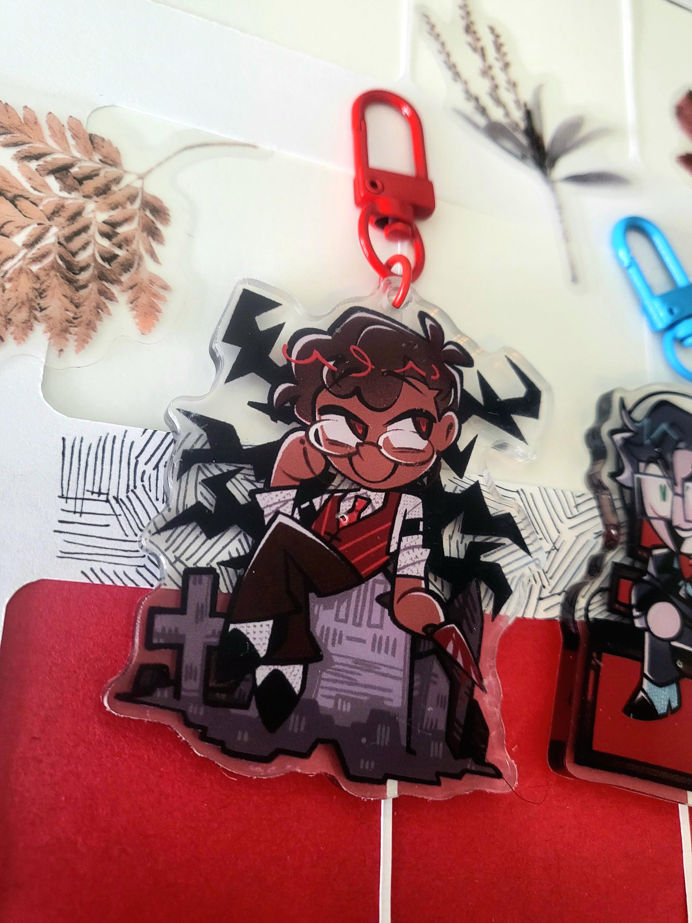 RESTOCKED!! Hazbin Hotel 2.5in Acrylic Keychain: Alastor, Vox