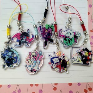 Deltarune 1.5in Acrylic Charms: Kris, Susie, Ralsei, Noelle, Jevil, Spamton, Tenna