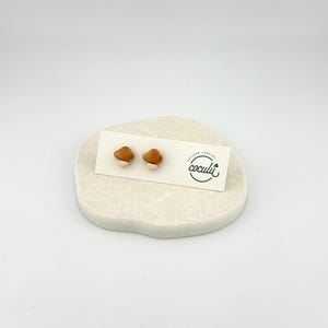 Toadstool Mushroom Stud Earrings: Handmade Polymer Clay Cottagecore