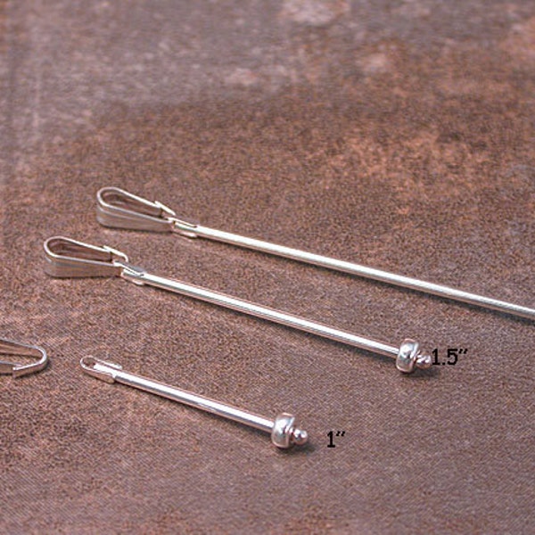 Interchangeable Bead Posts, Michael Barley Quick Switch Posts in Sterling Silver